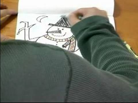 Noel Karakter Karikatür Çizmek İçin Nasıl: Bir Çizgi Film Kardan Adam Ortamına Renk Ekleme