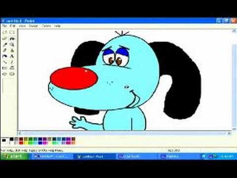 Ms Paint'te Bir Karikatür Köpek Çizmek Nasıl Microsoft Paint'te Karikatür Hayvanlar Çizim : 