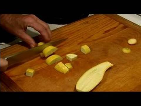 Cajun Ratatouille Tarifi: Dicing Sarı Kabak Cajun Ratatouille İçin