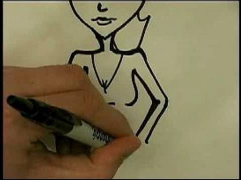 Karikatür Kız Beraberlik İçin Nasıl : Bir Karikatür Kız Silah Çizmek İçin Nasıl 