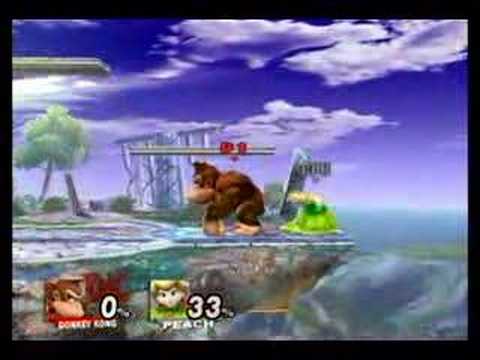 Nintendo Wii İçin "super Smash Brothers Brawl": Donkey Kong'un Yönlü Bir Hamle "super Bros Brawl Nintendo Wii İçin Smash Üzerinde"