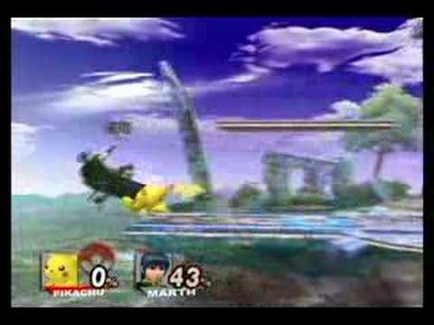 Nintendo Wii İçin "super Smash Brothers Brawl": Pikachu'nın Yönlü Bir Hamle "süper Bros Brawl Nintendo Wii Parçalamak İçin"