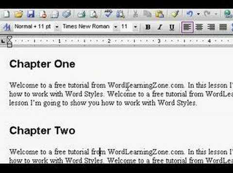 Microsoft Word: Stilleri