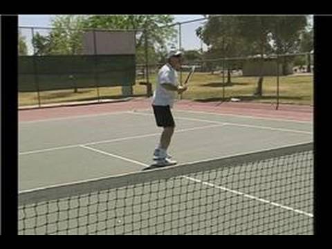 Çapraz-Kortu Tenisi Çekim: Voleybolu Tenis Atış Sallanan Backhand