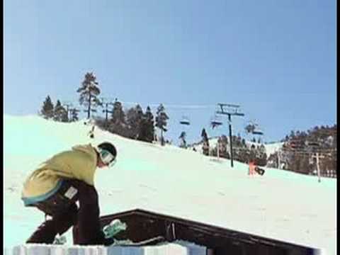 Snowboard Tricks: 5-O Biler: Snowboard: 5-0 Eziyet Bir Küpeşte Üzerinde