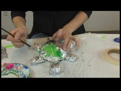Çocuk\'s El Sanatları: Kalay Folyo Kaplumbağalar : Kalay Folyo Kaplumbağalar: Süsleme Ve Gözler Ekleyerek 