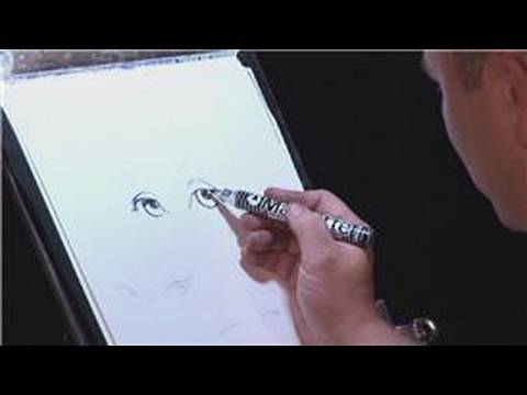 Karikatür Gözleri Çizmek İçin Nasıl Çizim & Sanat Karikatür : 