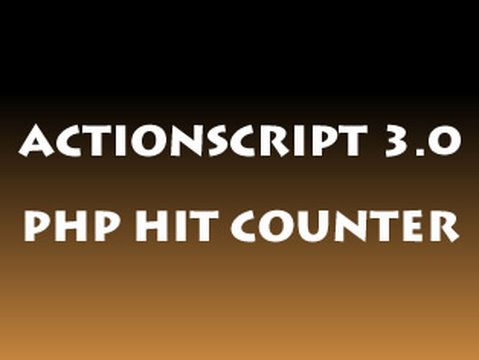 Actionscript 3.0 Eğitimi - Hit Counter Flash Php Full Flash Web Sitesi Sayfaları İçin
