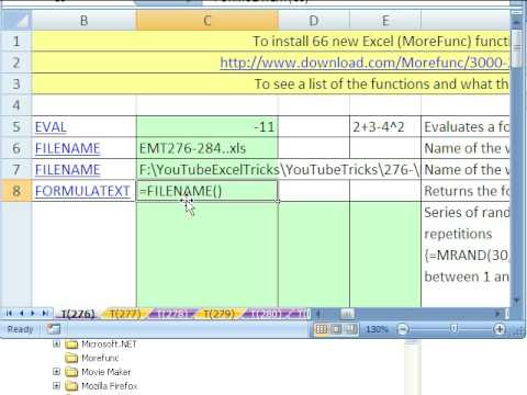 Excel Büyü Hüner 276 Morefunc Excel 66 Yeni İşlevler Eklentisi