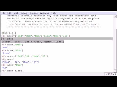 Öğretici - 19 - Sözlük Programlama Python
