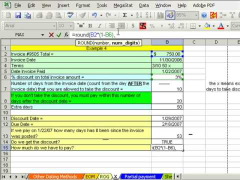 Excel Busn Matematik 46: Nakit İskontoları