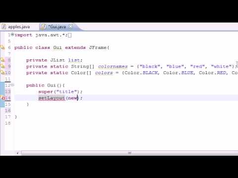 Java Programlama Eğitimi - 70 - Jlist