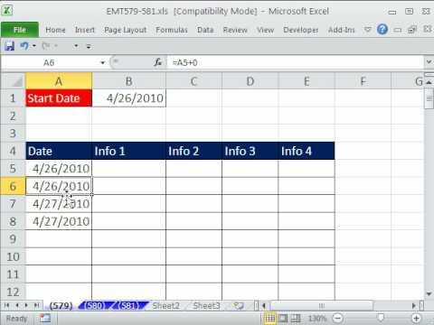 Excel Büyü Hüner 579: Mod İşlevi Ve Tarihi Matematik Her Ardışık Tarihi Olduğunu Tekrar İki Kez