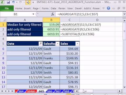 Excel 2010 Magic Trick 665: Toplama İşlevi Yok Sayar Filtre Değerleri Ne Zaman Yapım Hesaplamalar