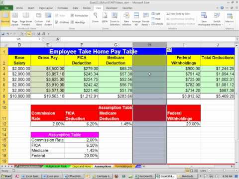 Office 2010 Sınıf #26: Excel Varsayım Tabloları (Formül Girişi) Ve Hücre Aralıkları İşlevleri