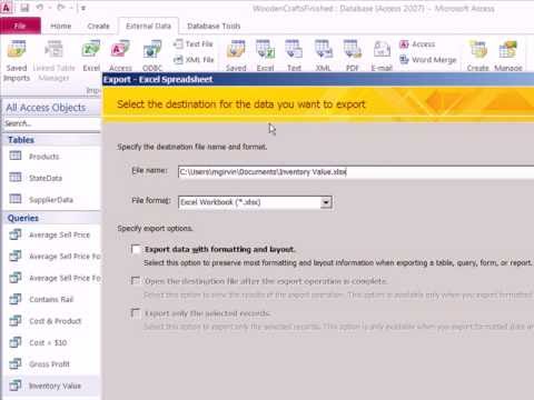 Office 2010 Sınıf #47: Verme Verileri Access Excel, Pdf Veya Metin Dosyası