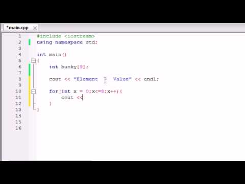 Buckys C++ Programlama Rehberler - 33 - Döngüler Kullanarak Bir Dizi Oluşturur