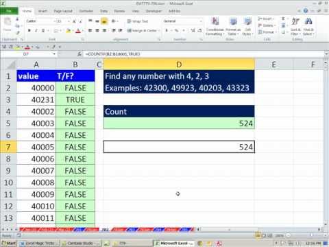 Excel Büyü Hüner 782: Tüm Numaraları İle 4, 2, 3 Esayıysa Ve Arama İşlevleri Bulmak
