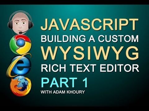 Nasıl Web Sitesi Bölüm 1 İçin Javascript Wysıwyg Zengin Metin Html Editörü Textarea Yenisini Oluşturmak İçin