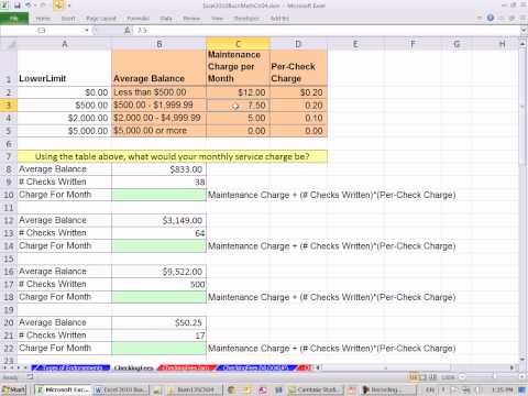 Excel 2010 İş Matematik 38: Ücretleri Kontrol Hesaplama