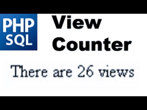 Php Mysql Dersleri: Oluşturmak Basit Bir Görünümle Counter - Hd-