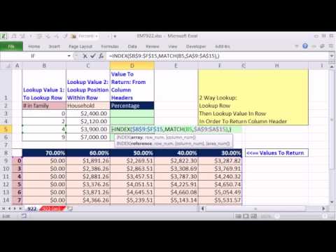 Excel Sihir Numarası 922: Arama Satır, Sonra Arama Değeri Satır Ve Dönüş Sütun Başlığı: İki Şekilde Arama