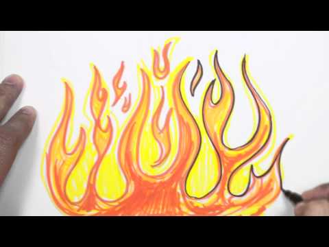 Nasıl Çizmek İçin Alevler - Grafiti Çizim Dersi - Mat Ateş