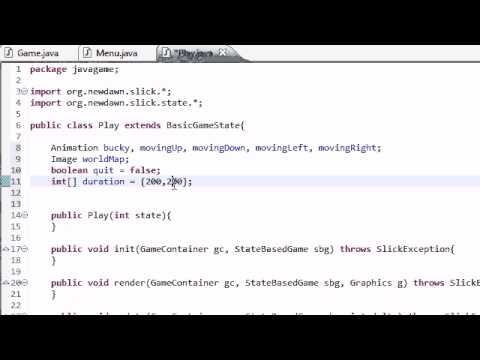 Slick - 16 - Bucky Arazi Oyunu Durumuyla Java Oyun Geliştirme
