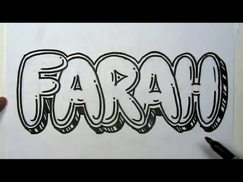 Grafiti Harf - Farah Kabarcık Mektup Yazmak Çizmek İçin Nasıl