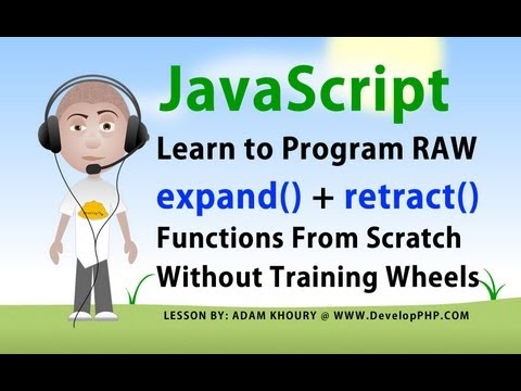 Javascript Expand() Retract() Animasyon İşlevi Programlama Eğitimi Açık Yakın Kutusu Slayt
