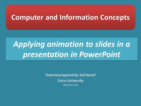 Slaytları Sununun (Powerpoint 2010) İçin Animasyon Uygulama