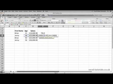 Microsoft Excel Eğitimi: Ve İşlev