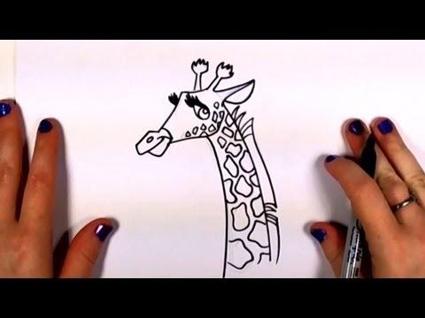 Nasıl Bir Çizgi Film Zürafayı Adım Adım - Çizmek İçin Çizim Karikatür Hayvanlar Cc Yapılır