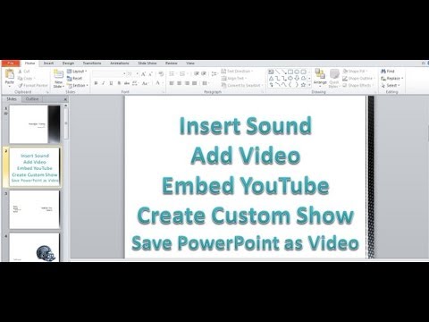 Microsoft Powerpoint 2010 Pt 3 (Ses Ekle, Video, Youtube, Özel Gösteri, Video Kaydedin)