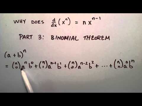 Binom Teoremi - Neden D/dx Nedir (X ^ N) = Nx^(N-1), Bölüm 3