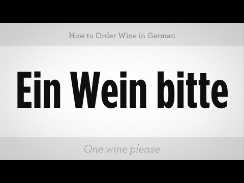 Nasıl Şarap Almanca Olarak Sipariş | Almanca Dersleri
