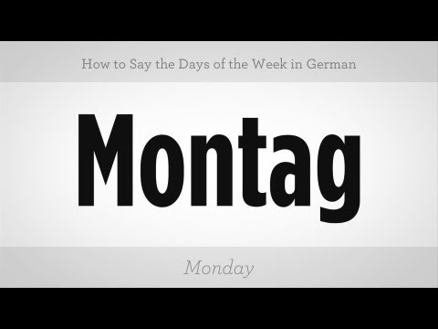 Almanca Haftanın Günlerini Nasıl | Almanca Dersleri