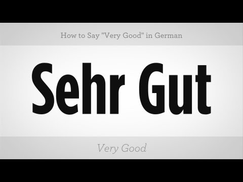 Nasıl "çok İyi" Almanca | Almanca Dersleri