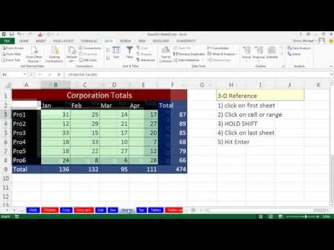 Highline Excel 2013 Sınıf Video 07: Çalışma Sayfası Ve Çalışma Kitabı Başvuruları, 3-B Hücre Başvuruları