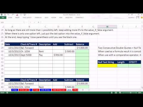 Highline Excel 2013 Sınıf Video 15: Eğer Ve Numaraları, Metin, Formüller, İç İçe Geçmiş Ifs Sunmak İçin İşlevleri