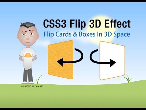 Css3 Kutuları Ve Kartları Html5 Öğretici İçin 3D Animasyon Çevir