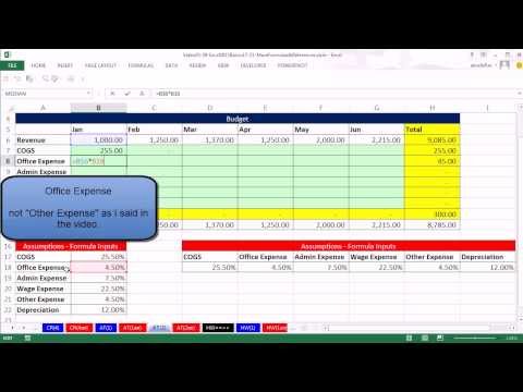 Office 2013 Sınıf #39: Excel Temelleri 21: Karma Hücre Başvurularının İzin Vermek İçin Formül Girişi Yönlendirmek