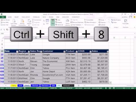 Office 2013 Sınıf #41: Excel Temelleri 23: Sıralama Ve Filtre, Temel Veri Analizi (24 Örnekler)