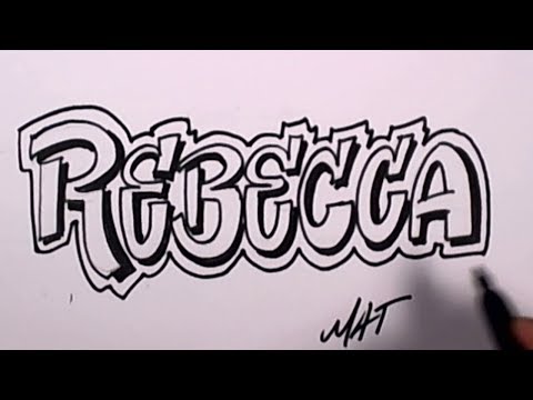 Rebecca Adını Yazmayı Grafiti #47 50 İsim Tanıtım Tasarım
