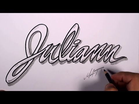 Juliann Adını Yazmayı Grafiti #50 50 İsim Tanıtım Tasarım
