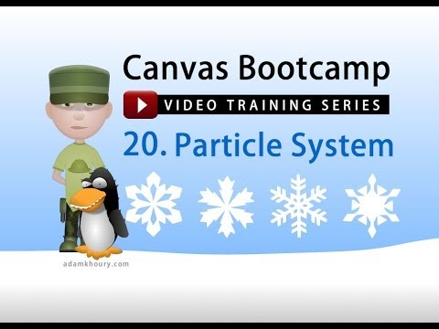 Bootcamp 20 - Parçacık Etkisi Sistem Öğretici Animasyon Düşen Kar Tuval