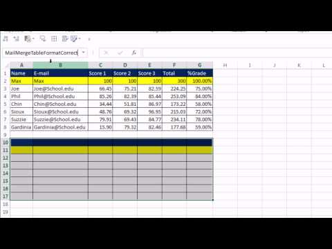 Office 2013 Sınıf #51: Word 2013 Adres Mektup Birleştirme Sayı Biçimi Sorunu Çözmek: Excel Ve Access Veri Kaynağı