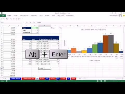 Highline Excel 2013 Sınıf Video 46: İstatistik: Histogram Formüller Ve Grafik Excel 2013 Yılında