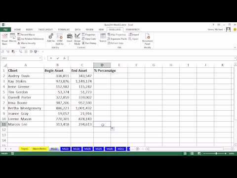 Highline Excel 2013 Sınıf Video 51: Mutlak Ve Göreceli Başvurular Da Dahil Olmak Üzere Kaydedilen Makro Temelleri