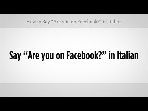 Ne Demek "facebook'ta Misiniz" | İtalyan Ders